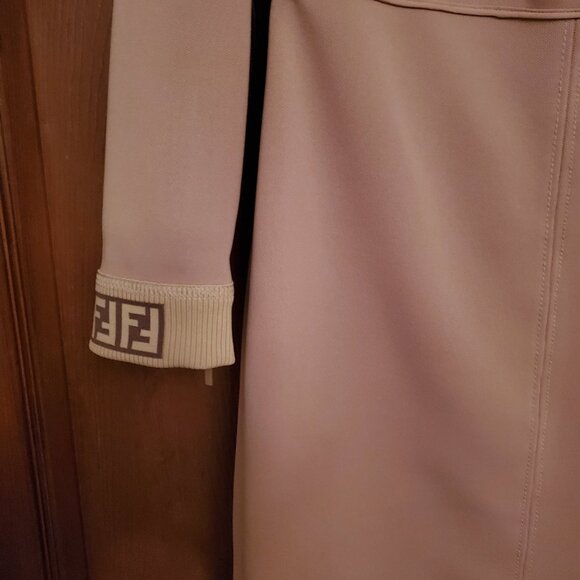 FENDI Beige Jersey Logo Off-Shoulder Midi Dress, IT42 - Picture 5 of 5